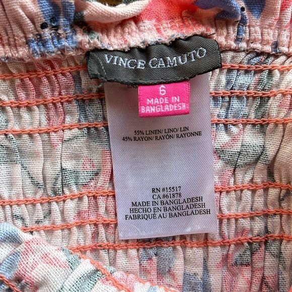 VINCE CAMUTO NWT GIRLS SIZE 6 FLORAL PUFF SLEEVED TOP - Picture 5 of 5